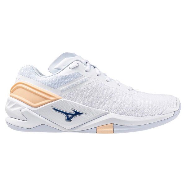 Mizuno Wave Stealth Neo Handballschuhe Damen - weiß/blau/orange-38