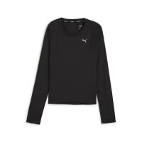 Cloudspun Puma schwarz - Langarm Laufshirt Damen Run