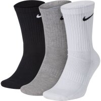 Nike Everyday Cushion Crew Trainingssocken 3er Pack - schwarz/grau/weiß 34-38