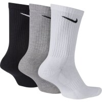 Nike Everyday Cushion Crew Trainingssocken 3er Pack - schwarz/grau/weiß 34-38