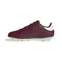 adidas Pure 2 League FG Kinder - dunkelrot/weiß/gelb
