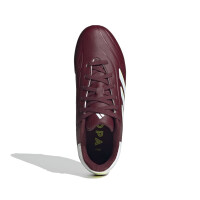 adidas Pure 2 League FG Kinder - dunkelrot/weiß/gelb