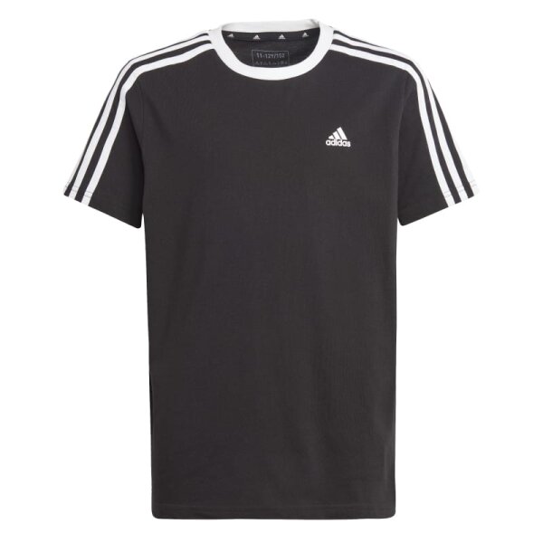 adidas Essentials 3-Streifen T-Shirt Kinder - schwarz/weiß - 164