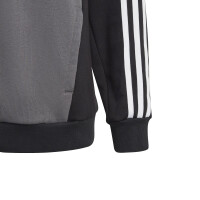 adidas Tiberio 3-Streifen Hoodie Kinder - schwarz/weiß/grau - 164