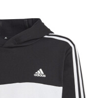 adidas Tiberio 3-Streifen Hoodie Kinder - schwarz/weiß/grau - 164