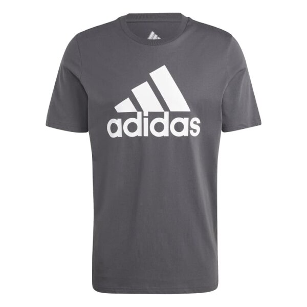 adidas Essentials Single Jersey Big Logo T-Shirt Herren - grau/weiß