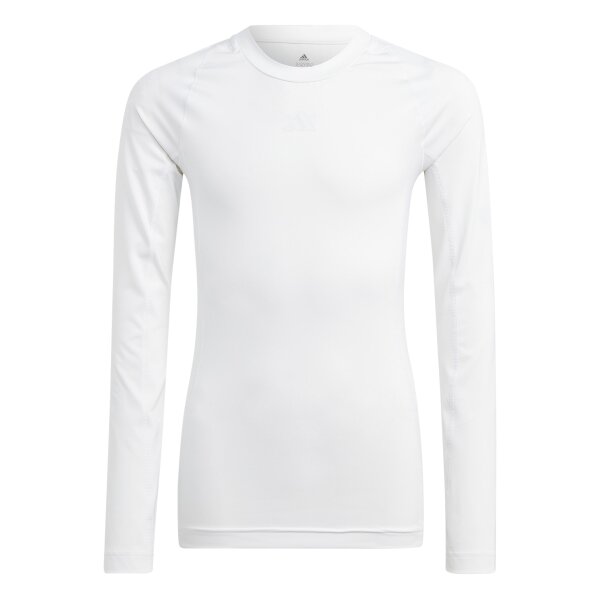 adidas Techfit Funktionsshirt Langarm Kinder - weiß