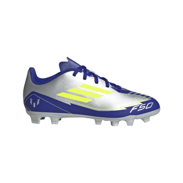 adidas F50 Club Messi FG/MG Kinder - silber/gelb/navy-33