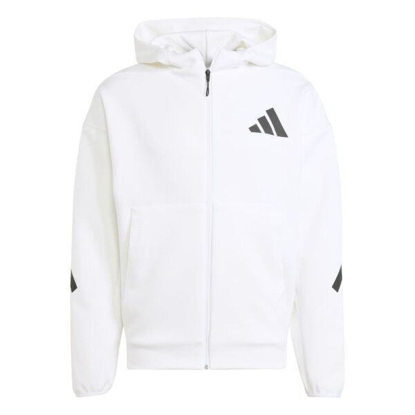 adidas Z.N.E. Full-Zip Hoodie Herren - weiß/schwarz - M