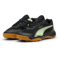 Puma Solarflash III Hallenschuhe Kinder - schwarz/grün-37.5