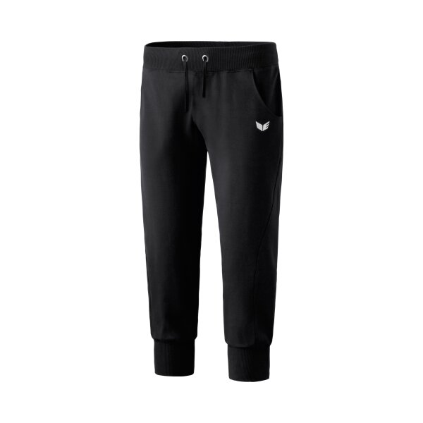 Erima 3/4 Sweathose mit Bündchen Damen - schwarz - 46
