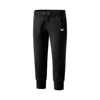 Erima 3/4 Sweathose mit Bündchen Damen - schwarz - 46