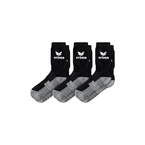Erima 3-Pack Sportsocken Herren - schwarz - 47-50