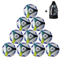 10x Erima Hybrid Training Fußball + Ballsack -...