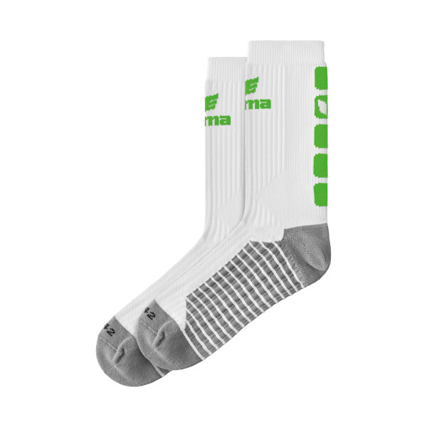Erima CLASSIC 5-C Socken Herren - weiß/grün - 39-42