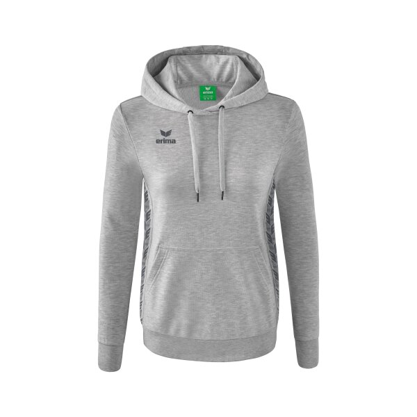 Erima Essential Team Kapuzensweat Damen - hellgrau melange/slate