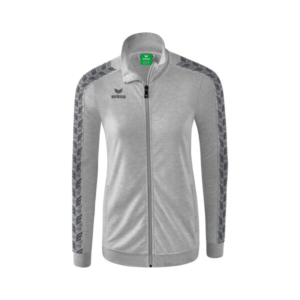 Erima Essential Team Tracktop Jacke Damen - hellgrau melange/slat