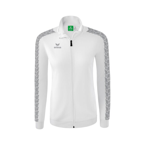 Erima Essential Team Tracktop Jacke Damen - weiß/monument grey -