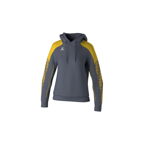 Erima Evo Star Kapuzensweat Damen - slate grey/gelb - 36