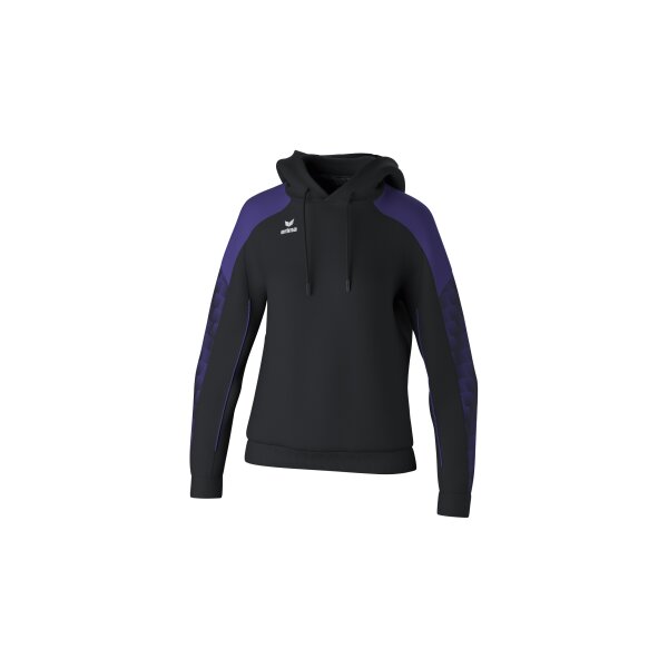 Erima Evo Star Kapuzensweat Damen - schwarz/ultra violet - 40
