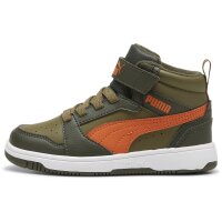 Puma Rebound V6 Mid Sneaker Kinder - grün/orange - 30