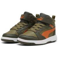 Puma Rebound V6 Mid Sneaker Kinder - grün/orange - 30