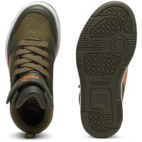Puma Rebound V6 Mid Sneaker Kinder - grün/orange - 30