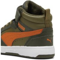 Puma Rebound V6 Mid Sneaker Kinder - grün/orange - 30
