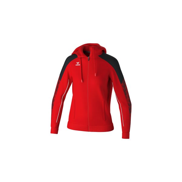 Erima Evo Star Trainingsjacke mit Kapuze Damen - rot/schwarz - 34
