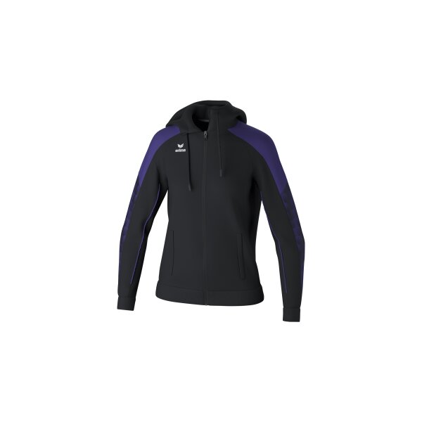 Erima Evo Star Trainingsjacke mit Kapuze Damen - schwarz/ultra vi