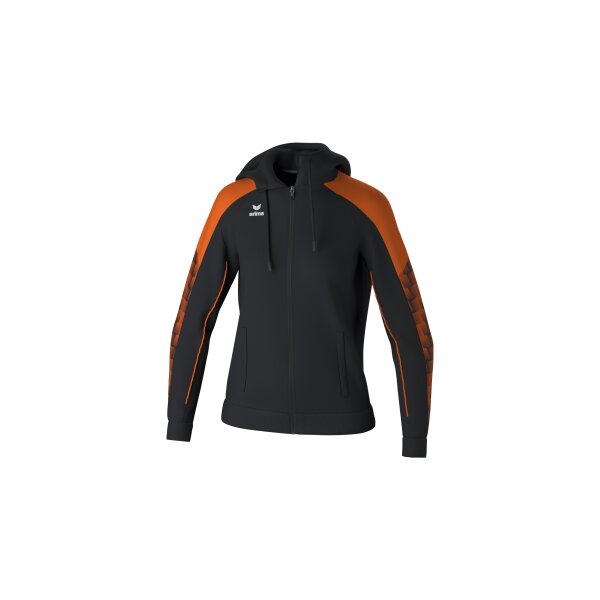 Erima Evo Star Trainingsjacke mit Kapuze Damen - schwarz/orange -