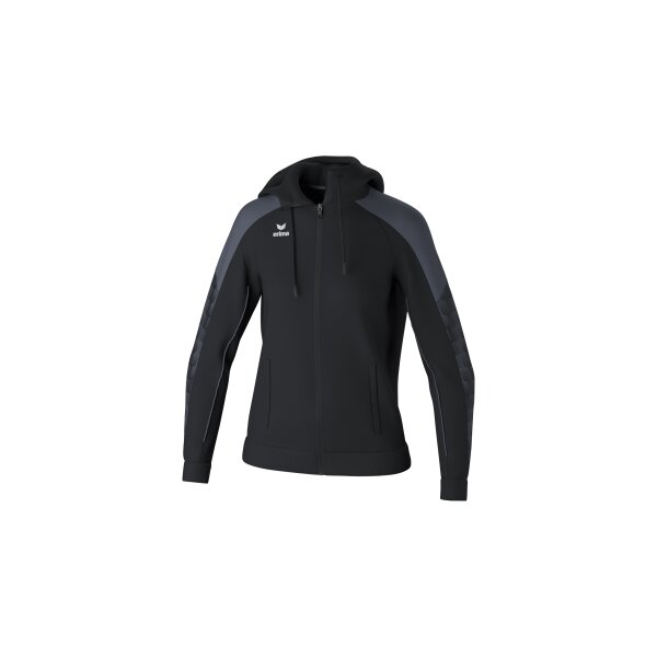 Erima Evo Star Trainingsjacke mit Kapuze Damen - schwarz/slate gr