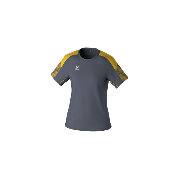 Erima Evo Star T-Shirt Damen - slate grey/gelb - 40