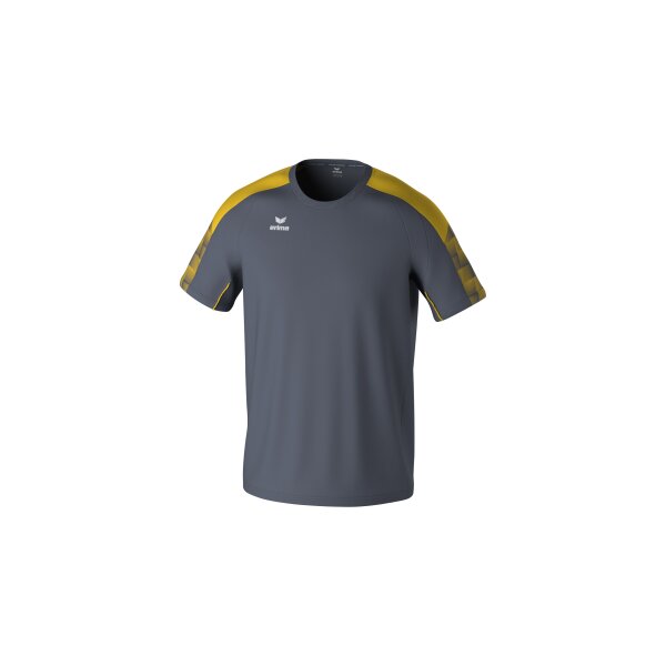 Erima Evo Star T-Shirt Herren - slate grey/gelb - L