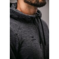 Erima Fleecejacke Herren - schwarz melange - L