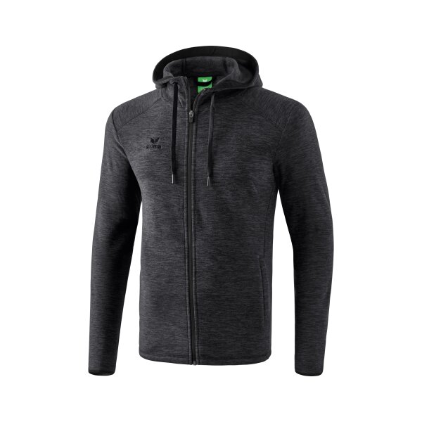 Erima Fleecejacke Kinder - schwarz melange - 164