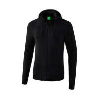 Erima Kapuzensweatjacke Kinder - schwarz - 140