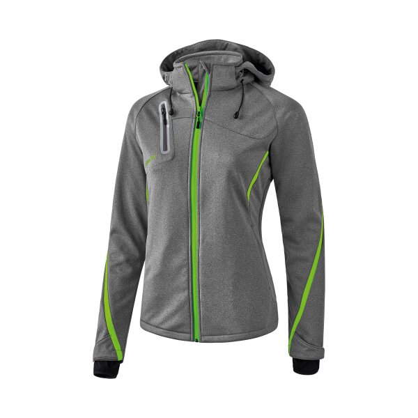 Erima Softshelljacke Function Damen - grau melange/green gecko - 36