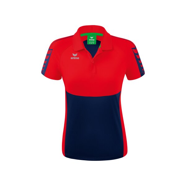 Erima Six Wings Poloshirt Damen - new navy/rot - 38