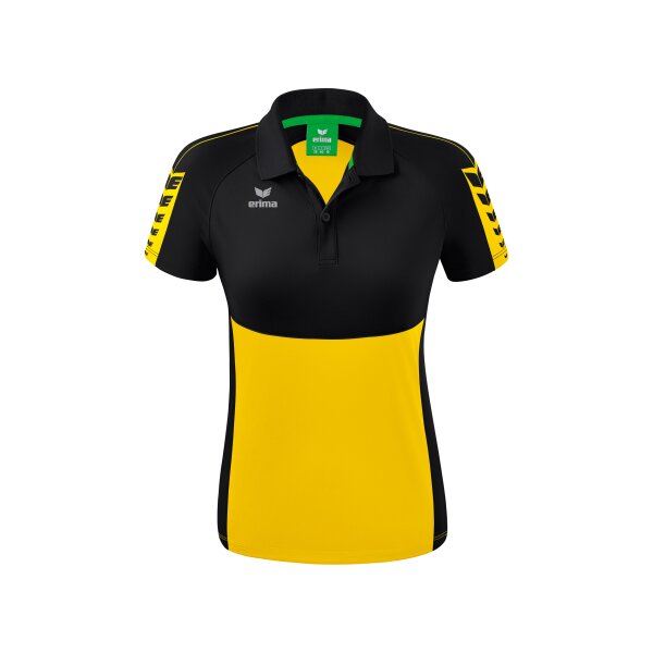 Erima Six Wings Poloshirt Damen - gelb/schwarz - 34