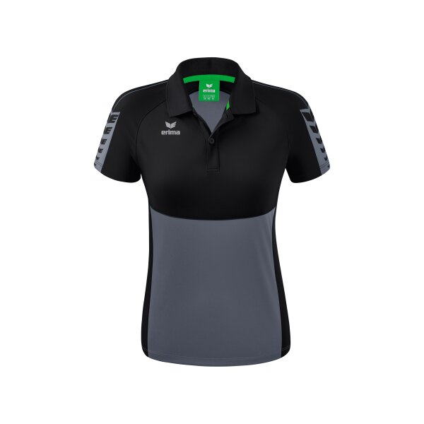 Erima Six Wings Poloshirt Damen - slate grey/schwarz - 42