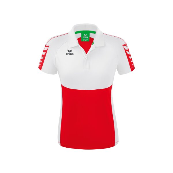 Erima Six Wings Poloshirt Damen - rot/weiß - 36