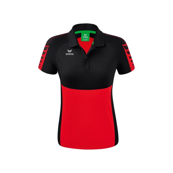 Erima Six Wings Poloshirt Damen - rot/schwarz - 40