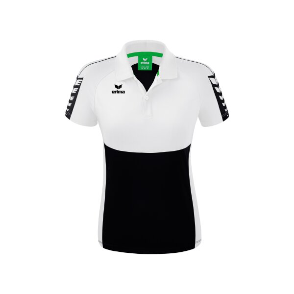 Erima Six Wings Poloshirt Damen - schwarz/weiß - 40