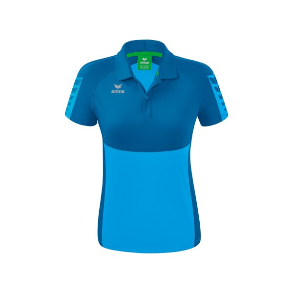 Erima Six Wings Poloshirt Damen - curacao/mykonos - 36