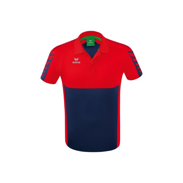 Erima Six Wings Poloshirt Herren - new navy/rot - XL