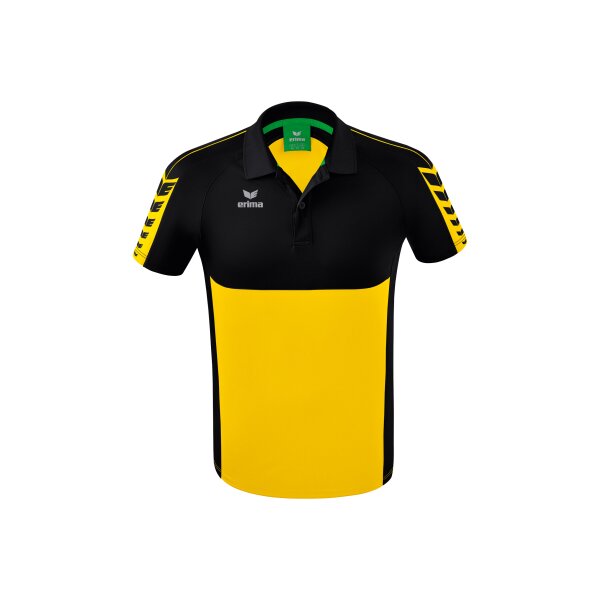 Erima Six Wings Poloshirt Herren - gelb/schwarz - XL