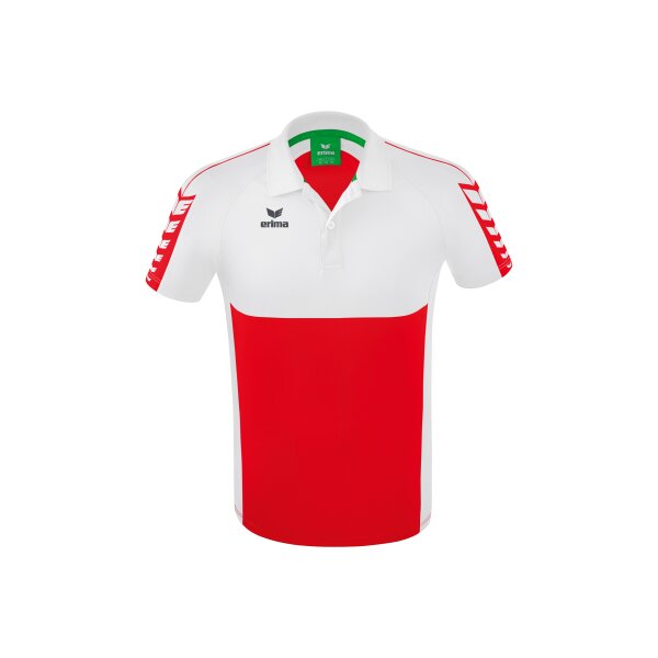 Erima Six Wings Poloshirt Herren - rot/weiß - M