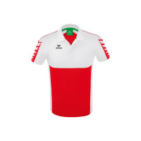 Erima Six Wings Poloshirt Herren - rot/weiß - L