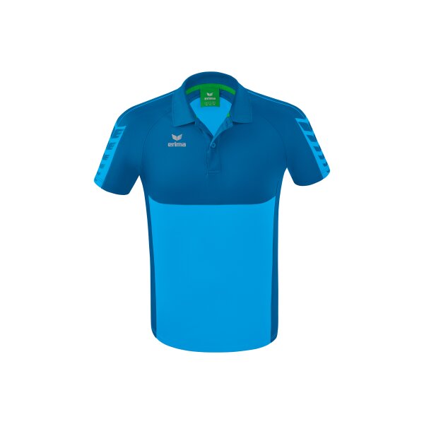 Erima Six Wings Poloshirt Herren - curacao/mykonos - 3XL